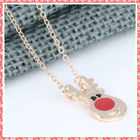 Rudolph the Red Nosed Reindeer Necklace 🎄🦌💫 - Picture 2 of 4